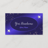 ブルースタイリッシュスパークルグリッタースターズ王室のダイヤモンド 名刺 (正面)