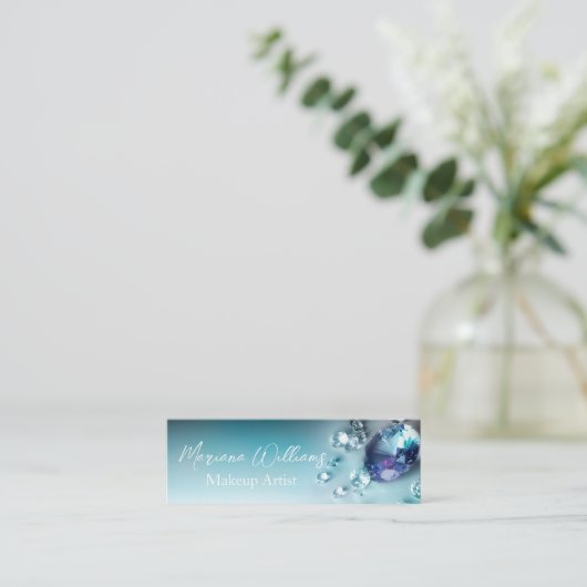 ブルースタイリッシュダイヤモンドはアーティストのqrコードを構成 スキニー名刺 (スタンド正面)