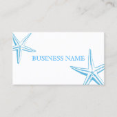 ブルースタイリッシュヒトデ美しいサロン名刺 名刺 (正面)