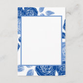 ブルースタイリッシュフローラバラシシンプルック結婚ス エンクロージャーカード (正面)