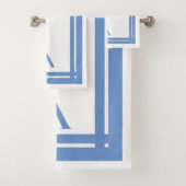 ブルースタイリッシュホテルパーソナライズされたアスレチック バスタオルセット (インサイチュ)