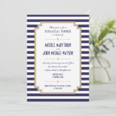 ブルースタイリッシュホワイトリハーサルディナー招待状 招待状 (スタンド正面)