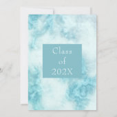 ブルースタイリッシュマーブルパーティの招待状 招待状 (裏面)