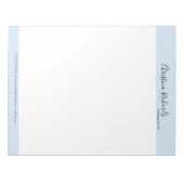 ブルースタイリッシュミニマル ノートパッド (正面)