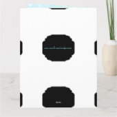 ブルースタイリッシュモダンハッピーバースデーフィアンセ カード (裏面)