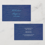 ブルースタイリッシュモダンプロフェッショナルミニマルデザイン 名刺 (正面/裏面)