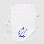 ブルースタイリッシュラグジュアリーフレームとクラウン ゴルフタオル (インサイチュ)