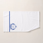 ブルースタイリッシュラグジュアリーフレームとクラウン バスタオルセット (ハンドタオル)