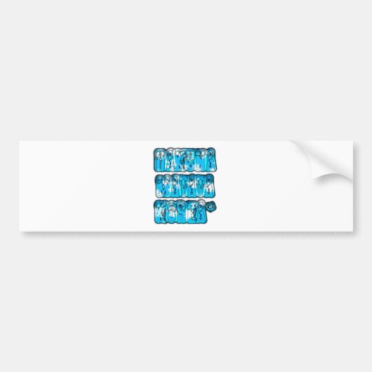 ブルースタイリッシュヴィンテージゾンビデザインハクナマタタK バンパーステッカー (正面)