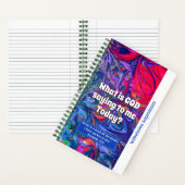 ブルースタイリッシュ抽象芸術何が神ことわざ祈りの言葉 ノートブック (内側)