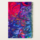 ブルースタイリッシュ抽象芸術何が神ことわざ祈りの言葉 ノートブック (裏面)