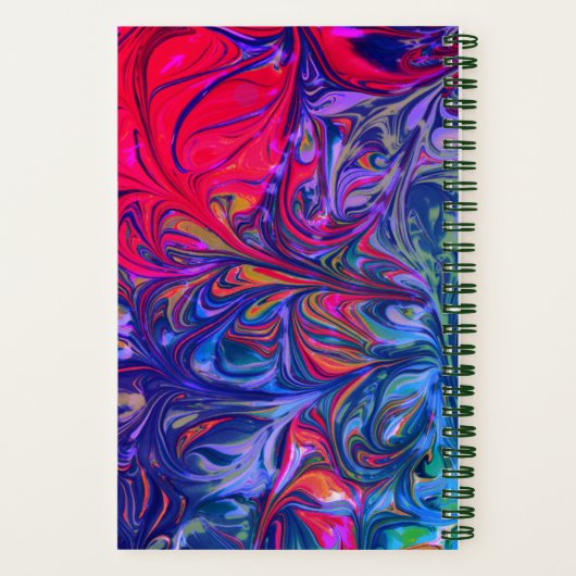 ブルースタイリッシュ抽象芸術何が神ことわざ祈りの言葉 ノートブック (裏面)