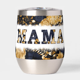 ブルースタイリッシュ金ゴールドステンレス鋼フローラMAMA