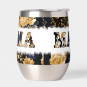 ブルースタイリッシュ金ゴールドステンレス鋼フローラMAMA (左面)