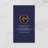 ブルースタイリッシュ金ゴールドラインプロフェッショナルバトラー 名刺 (裏面)