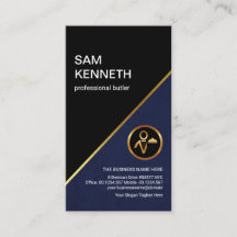 ブルースタイリッシュ金ゴールドラインプロフェッショナルバトラー