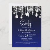 ブルースタイリッシュ60th誕生日パーティー 招待状 (正面)