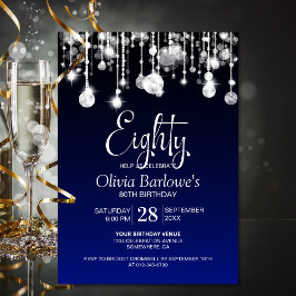 ブルースタイリッシュ80th誕生日パーティー 招待状