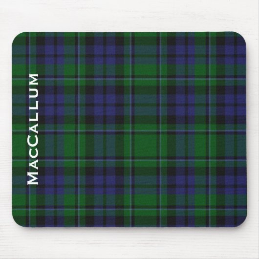 ブルースタイリッシュ&グリーンMacCallumタータンチェックプレイド マウスパッド (正面)