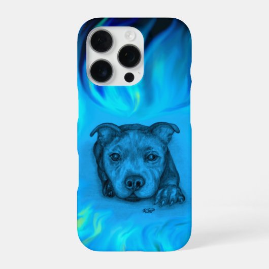 ブルースタッフィーの子犬 iPhoneケース (裏面)