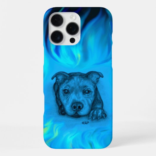 ブルースタッフィーの子犬 iPhoneケース (裏面)