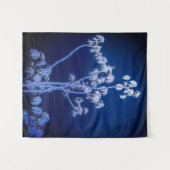 ブルースタペストリー王室のの木のシルエット タペストリー (正面(横))