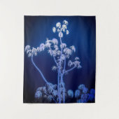 ブルースタペストリー王室のの木のシルエット タペストリー (正面)