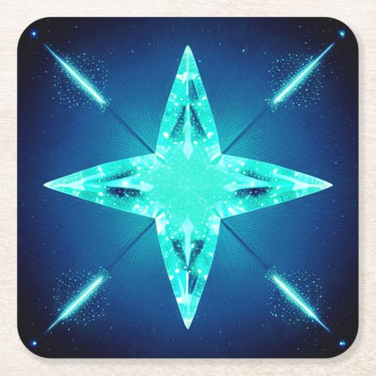 ブルースターかわいらし紙コースター スクエアペーパーコースター (正面)