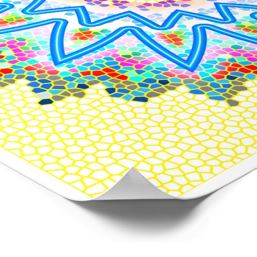 ブルースターきらめく癒しチャクラ ポスター (角)