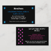 ブルースターとのカスタムな名刺の黒 名刺 (正面/裏面)