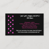 ブルースターとのカスタムな名刺の黒 名刺 (裏面)