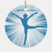 ブルースターのダンサーのカスタマイズ可能な一流のオーナメント セラミックオーナメント (裏面)