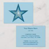 ブルースターの名刺がボコボコ淡い色のブルー 名刺 (正面/裏面)