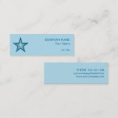 ブルースターの名刺スキニー淡い色のブルー スキニー名刺 (正面/裏面)