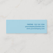 ブルースターの名刺スキニー淡い色のブルー スキニー名刺 (裏面)