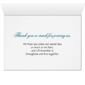 ブルースターの花のテーブルカード (内部横(下))