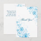 ブルースターの花は感謝していしています サンキューカード (正面/裏面)