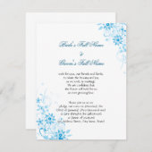 ブルースターの花 招待状 (正面/裏面)