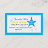 ブルースターウィンドウクリーナー、クリーニングサービス 名刺 (裏面)