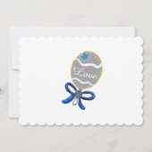 ブルースターシルバーラトルベビーシャワー 招待状 (裏面)