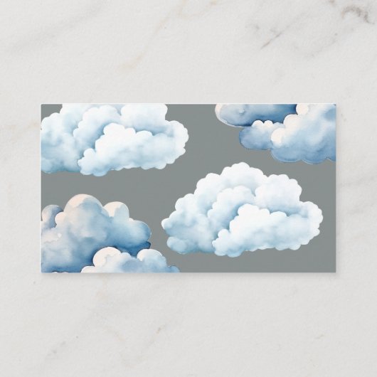 ブルースターズボーイベビーシャワーベビー エンクロージャーカード (裏面)