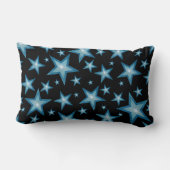 ブルースターズ印刷装飾用クッションルンバーブラック ランバークッション (裏面)