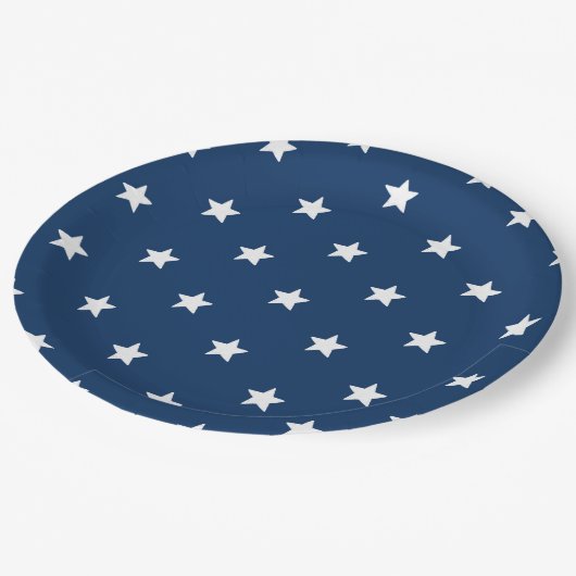 ブルースターズ愛国的な7月の4th夏のパーティー ペーパープレート (アングル)