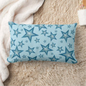 ブルースターズ装飾用クッションルンバ淡い色のーブルーバック ランバークッション (ブランケット)