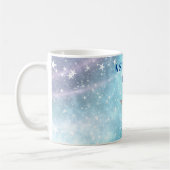 ブルースターズ誕生日おもしろいパーソナルモダン コーヒーマグカップ (左)