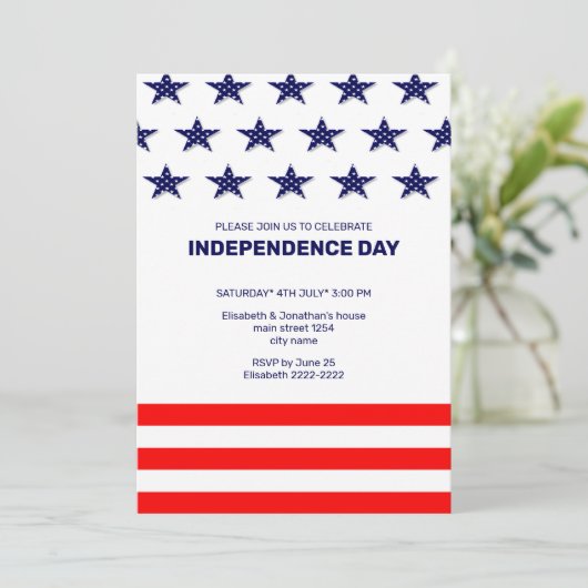 ブルースターズ赤ストライプ招待状7月4日 セーブザデート (スタンド正面)