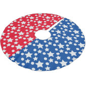 ブルースターズ7月4日愛国赤パターン ブラッシュドポリエステルツリースカート (アングル)