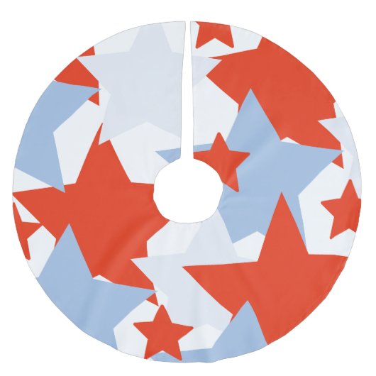 ブルースターズ7月4日愛国赤 ブラッシュドポリエステルツリースカート (正面)