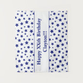 ブルースターズ ウィズ メッセージ バースデー タペストリー (正面)