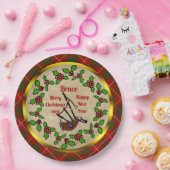 ブルースタータンチェックバグパイプホリデー ペーパープレート (パーティー)